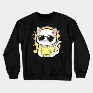 Cat with sunglasses Crewneck Sweatshirt